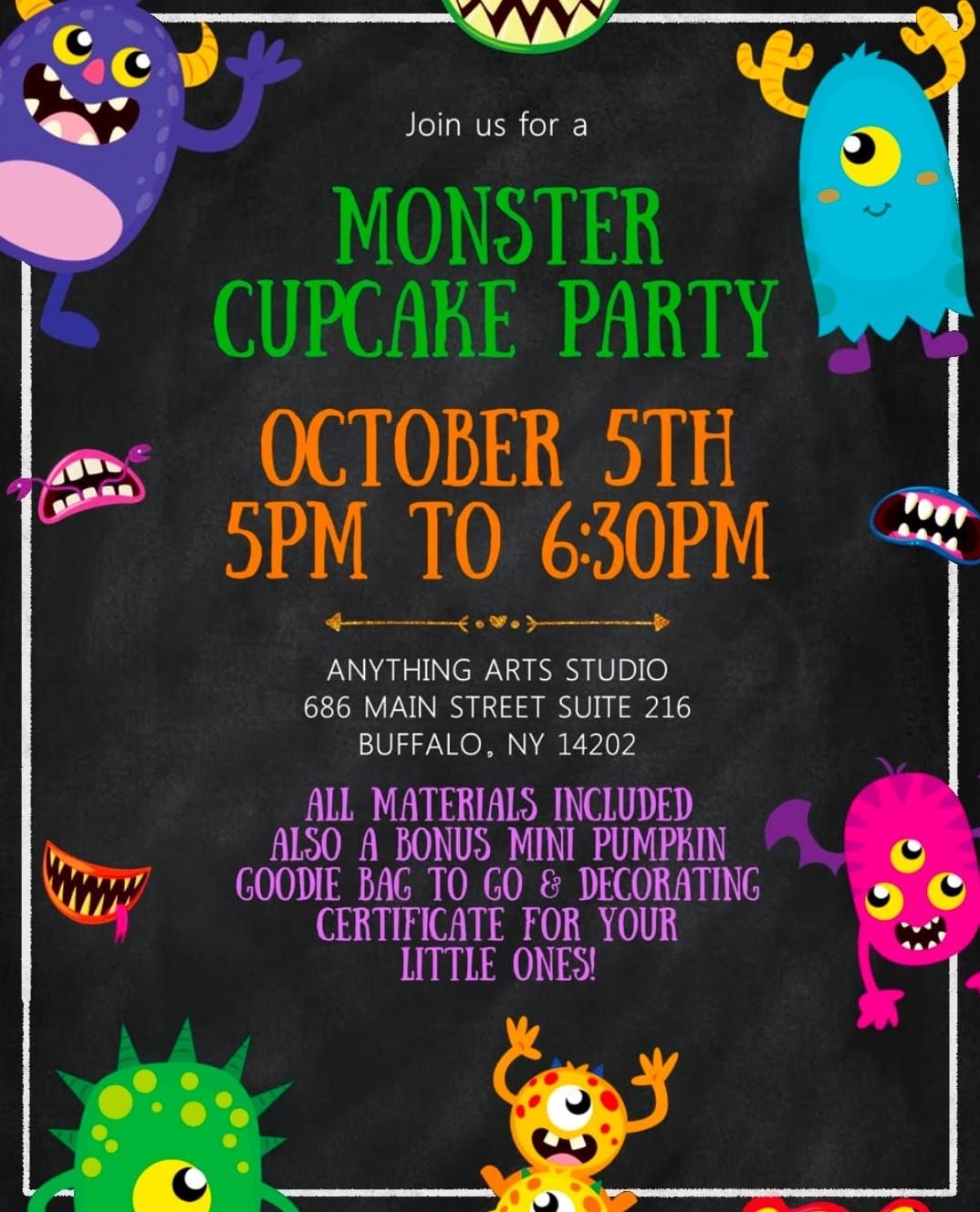  Monster Cupcake Party