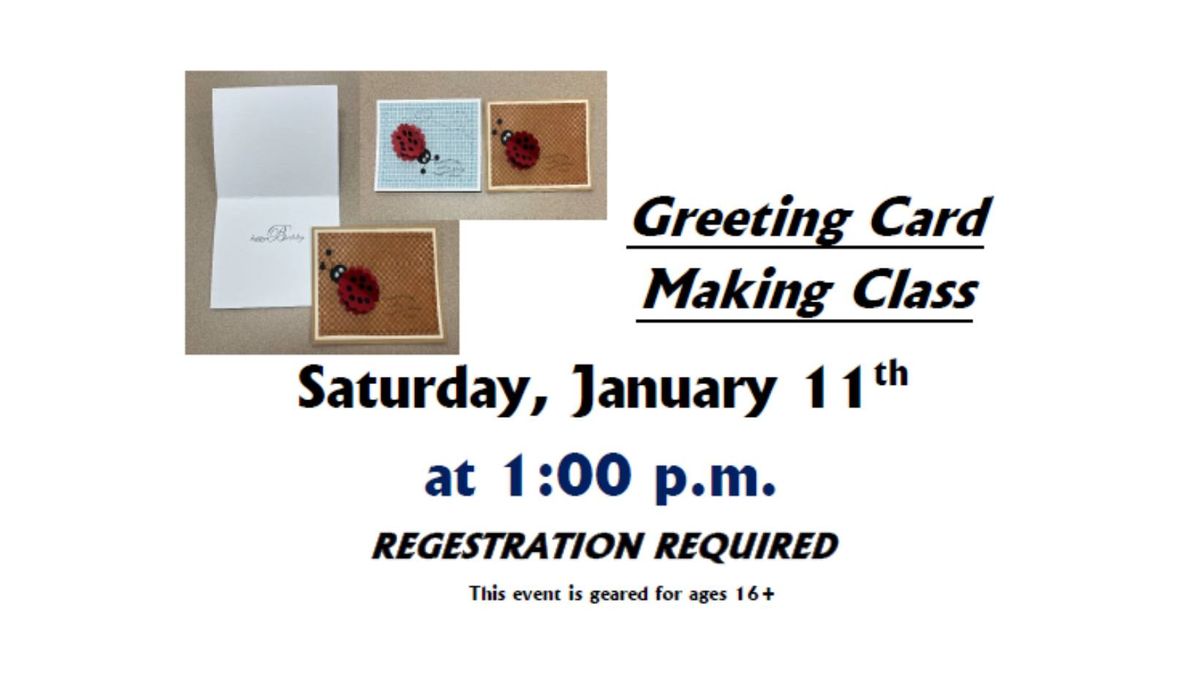 Greeting Card Making Class