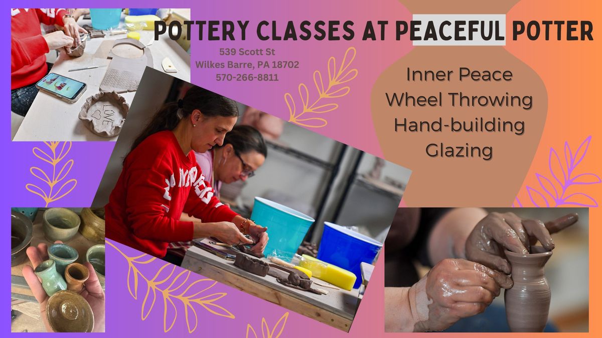 Intro to Pottery for Adults and Teens, Saturdays, 10am-noon, beginning 7\/20\/24