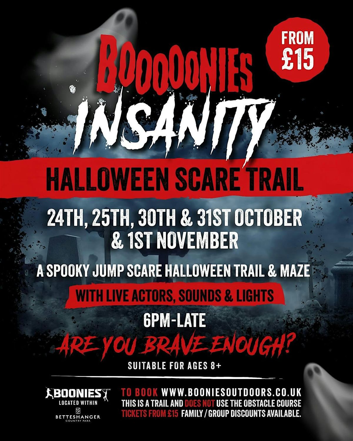 Booooonies Insanity Halloween Scare Trail - Betteshanger Park, Deal