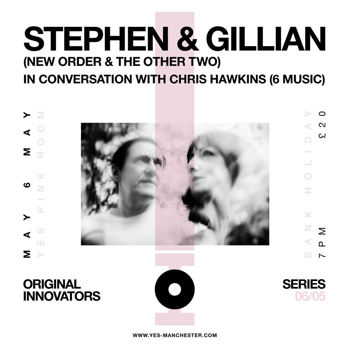 Original Innovators: Stephen and Gillian in conversation with Chris Hawkins, YES PInk Room - MCR