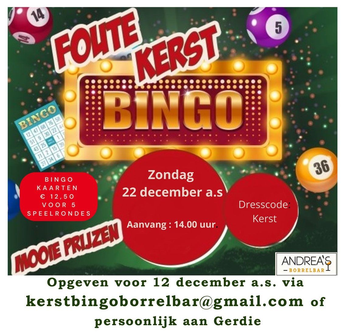 Jaarlijkse Foute Kerstbingo