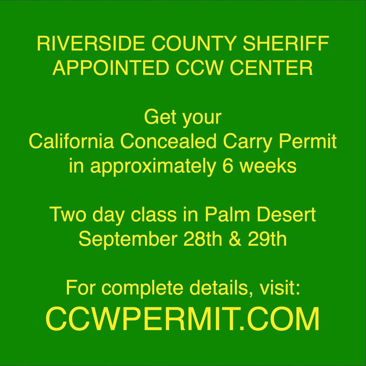 California CCW Permit Training