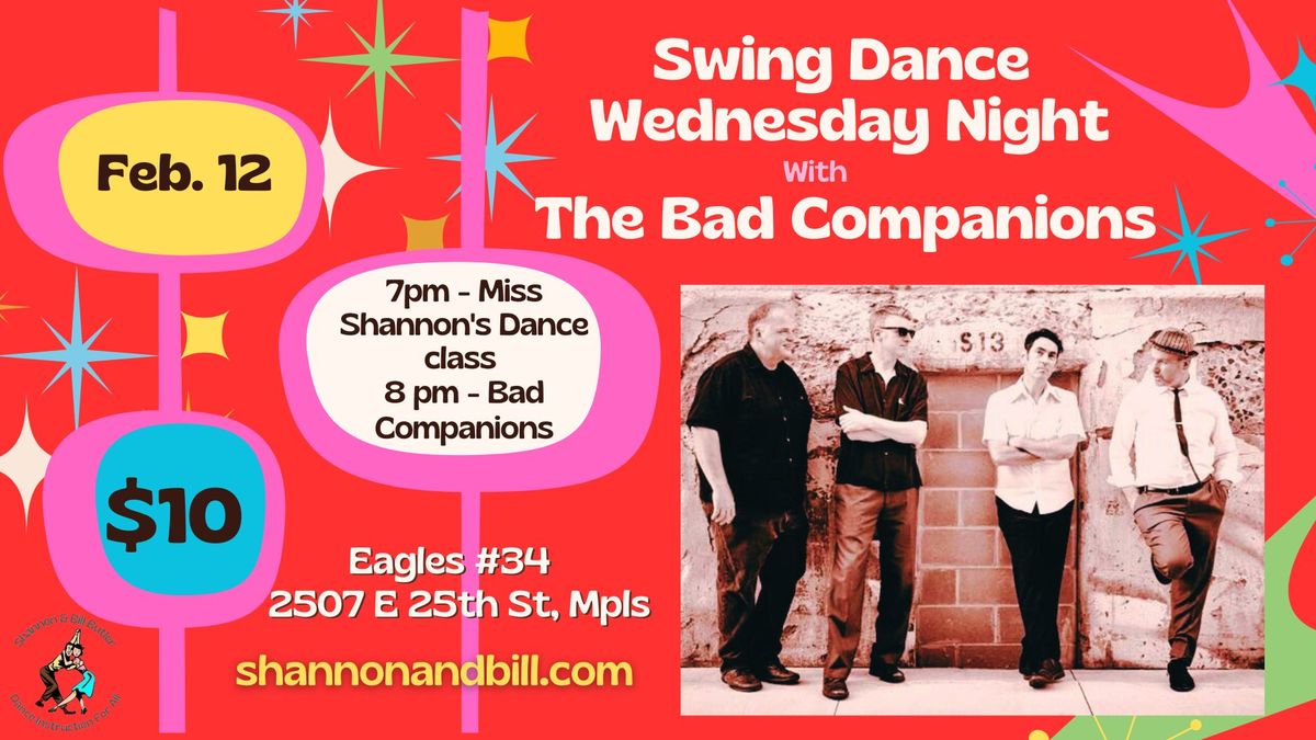 The Bad Companions at Swing Dance Wednesday Night 2\/12