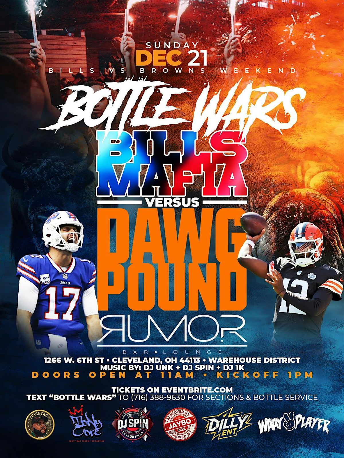 BOTTLE WARS- BILLS MAFIA VS DAWG POUND