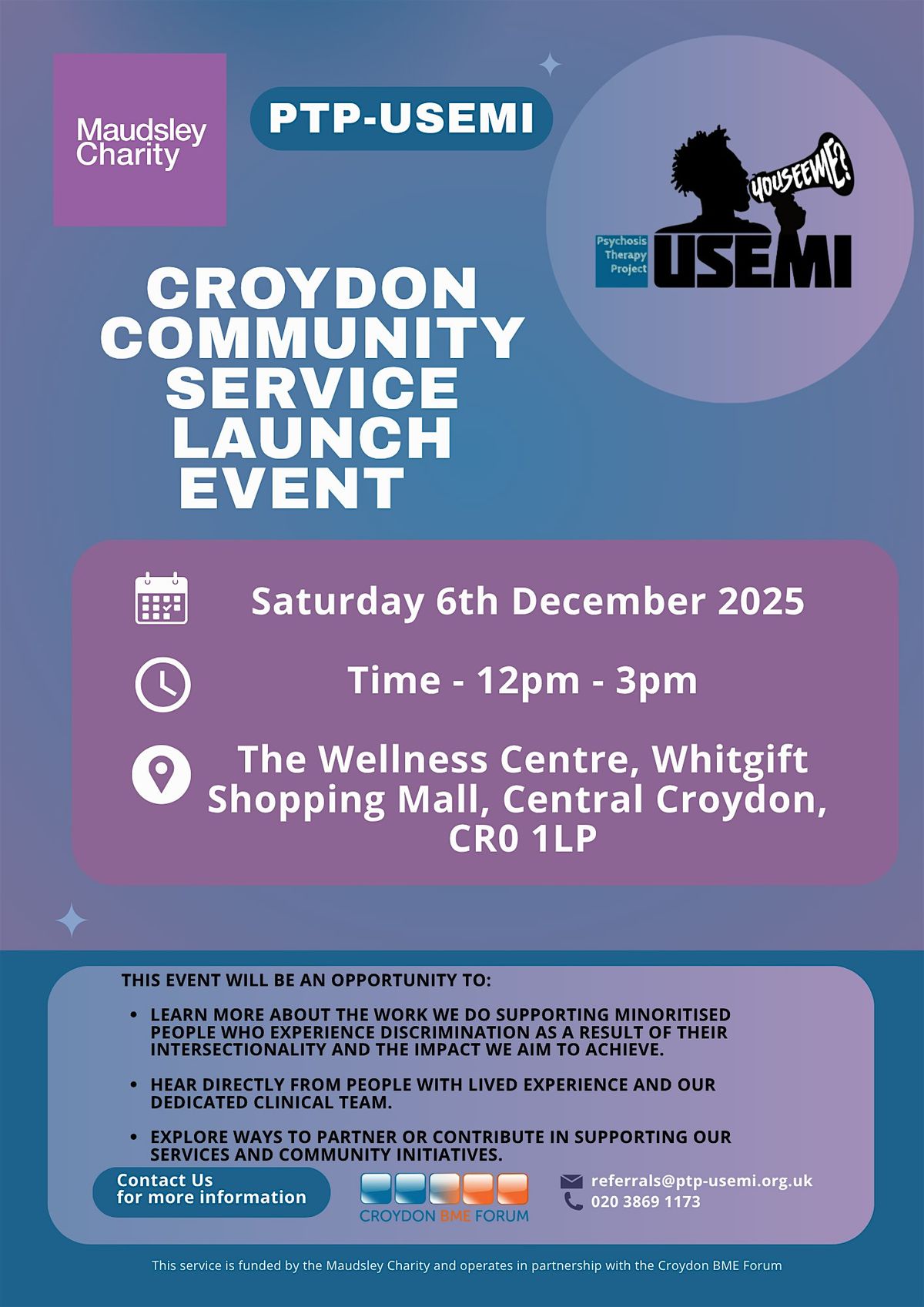 Croydon Community Service Launch Event