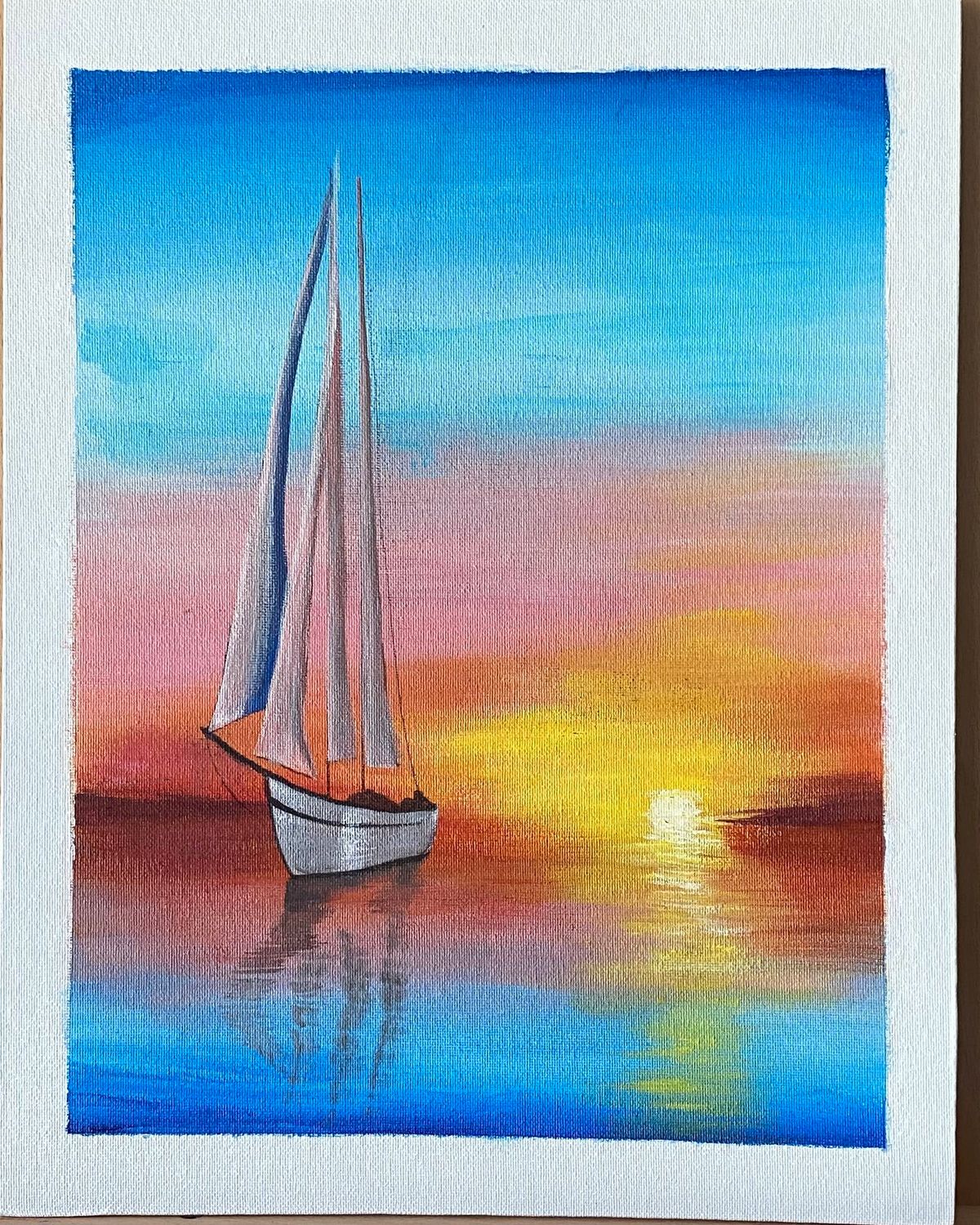 Paint and Sip Sunday.    *Come Sail With Me