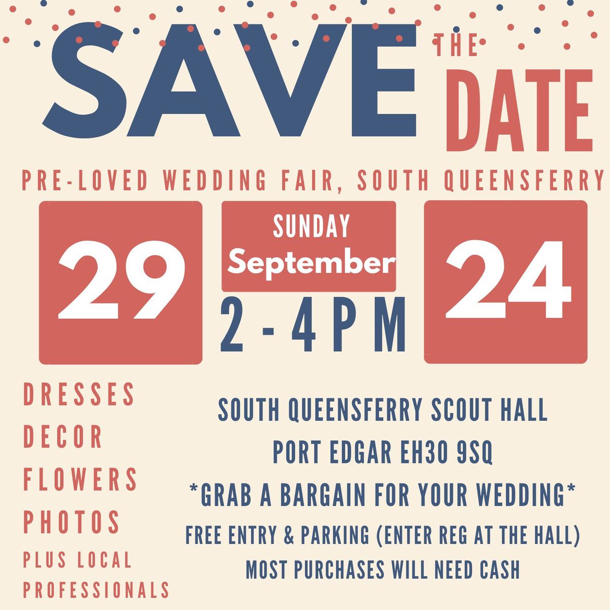 Pre-loved wedding fair, South Queensferry 