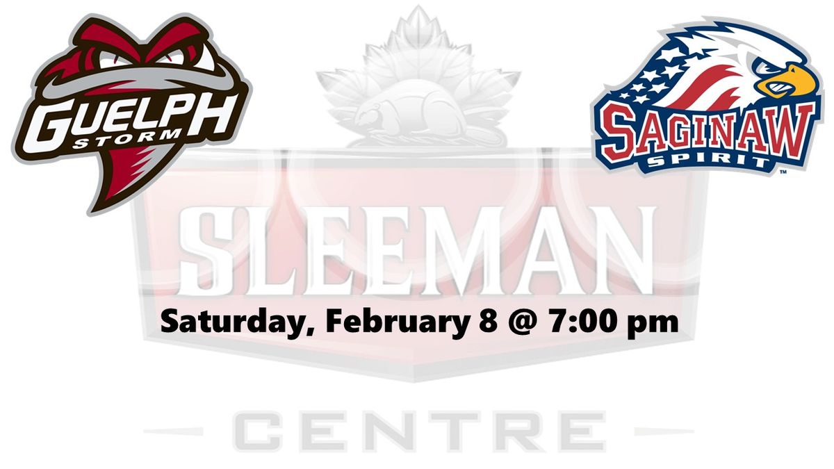 Saginaw Spirit at Guelph Storm at Sleeman Centre