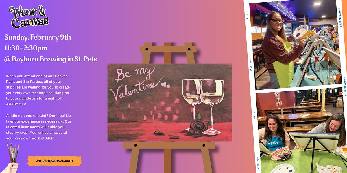 St Pete Sip and Paint \u2013 Be My Valentine