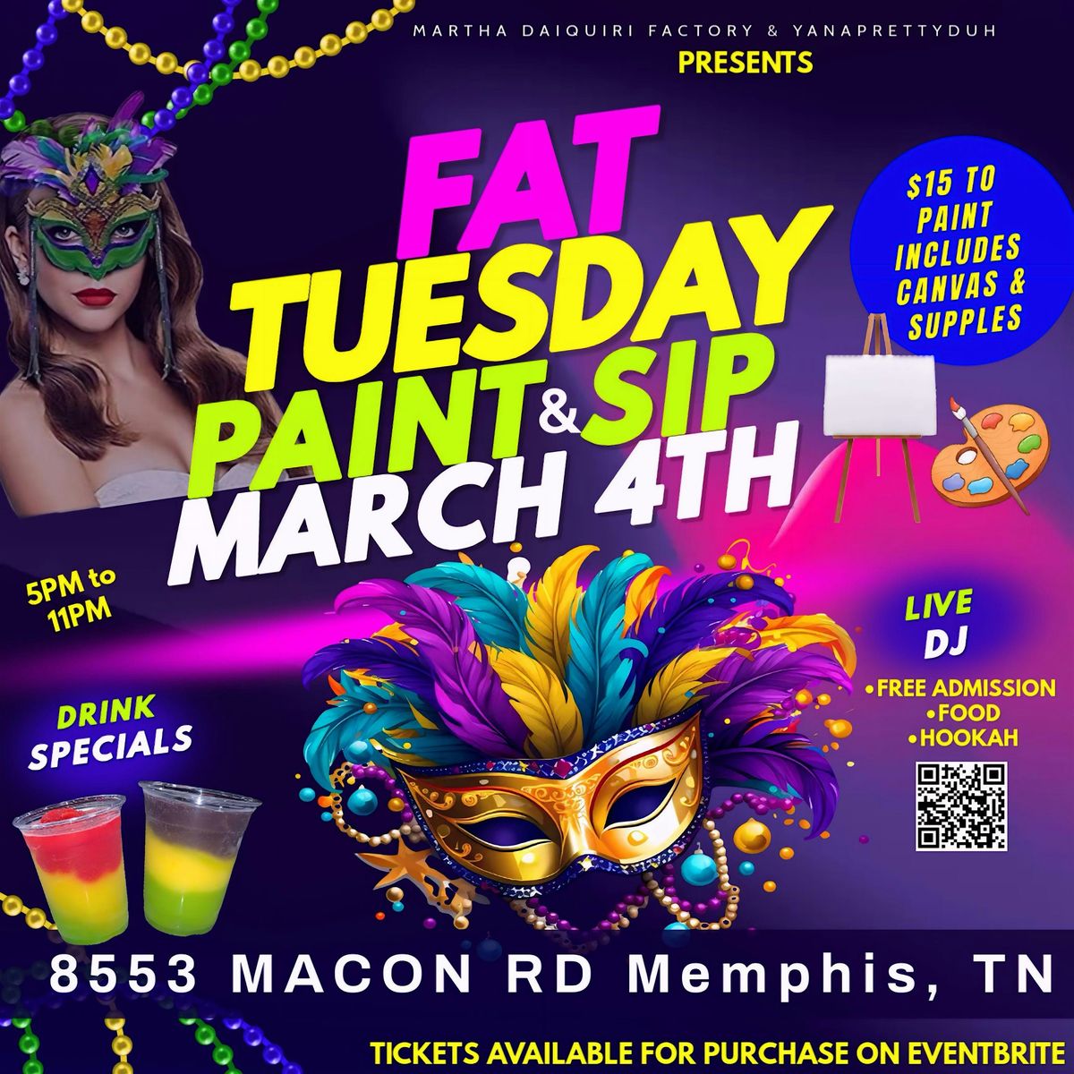 FAT TUESDAY PAINT & SIP