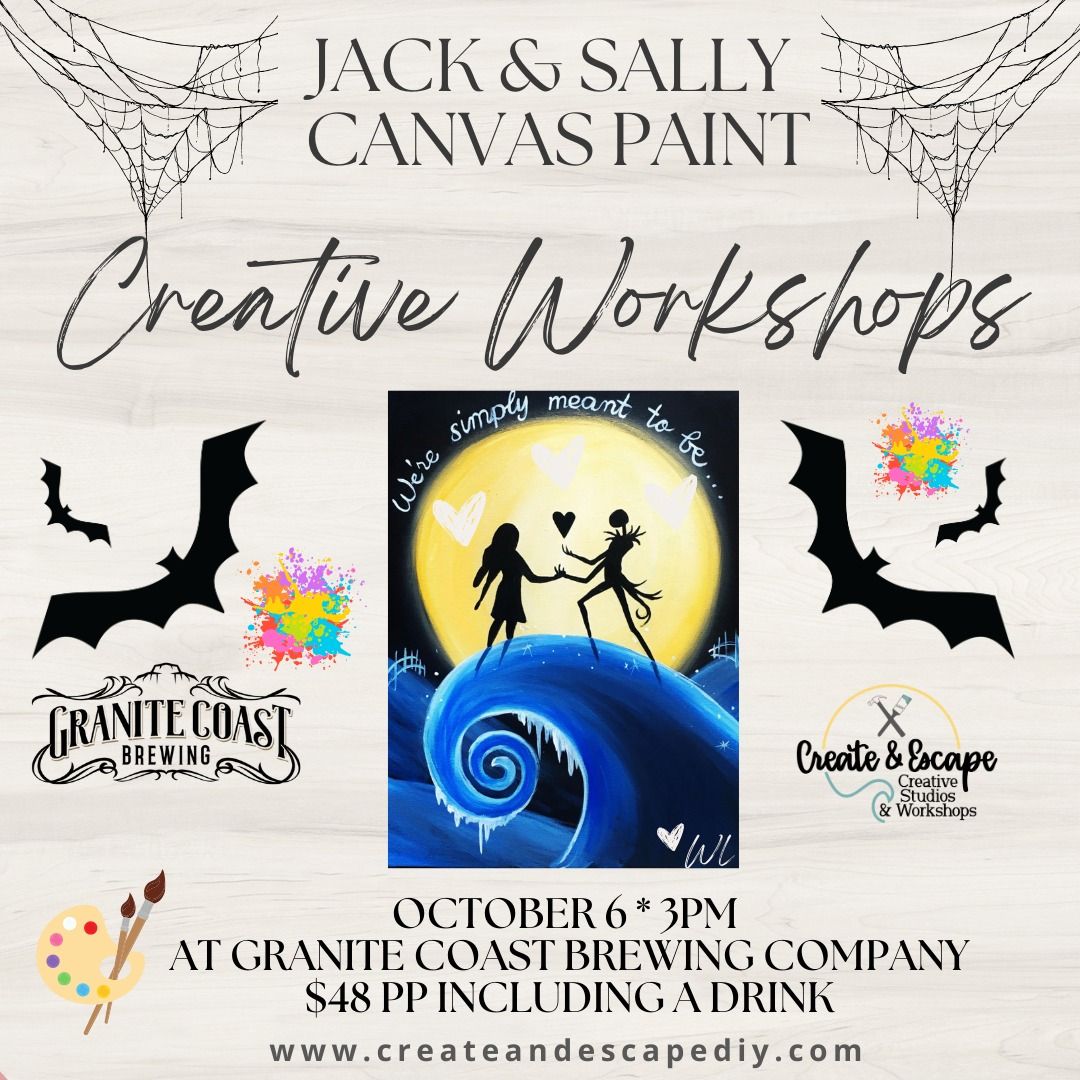 Jack & Sally Canvas Paint @ Granite Coast Brewing Co 10\/6 @ 3pm