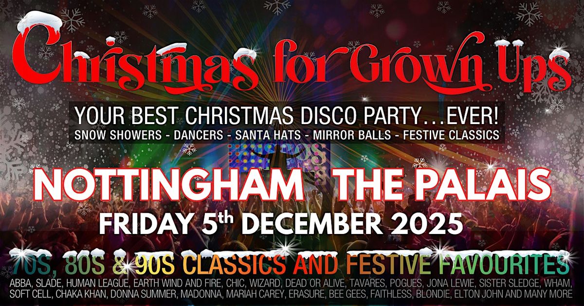 CHRISTMAS Disco for Grown ups 70s 80s 90s Party - THE PALAIS NOTTINGHAM
