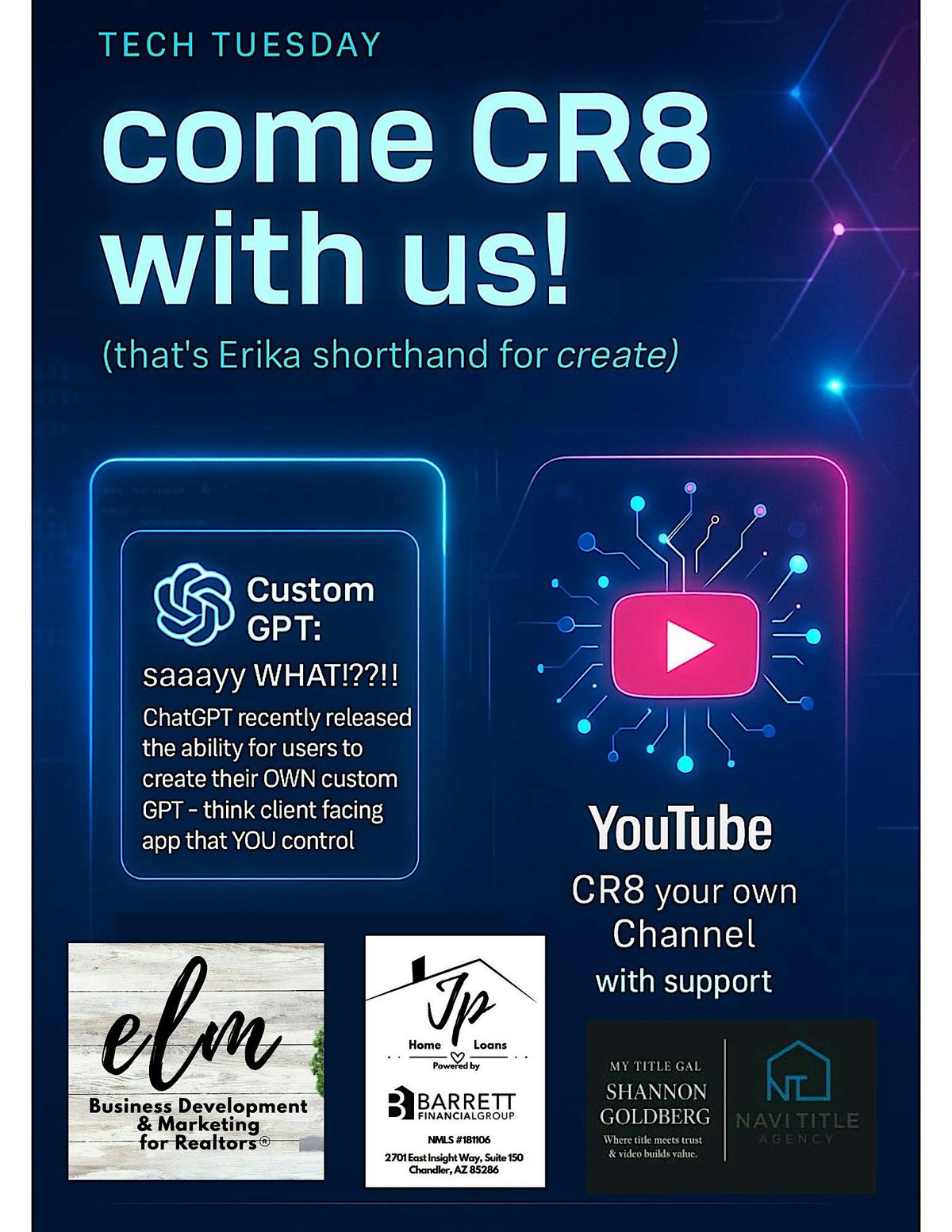 Tech Tuesday ~ come CR8 Custom GPTs & YouTube channels with us!