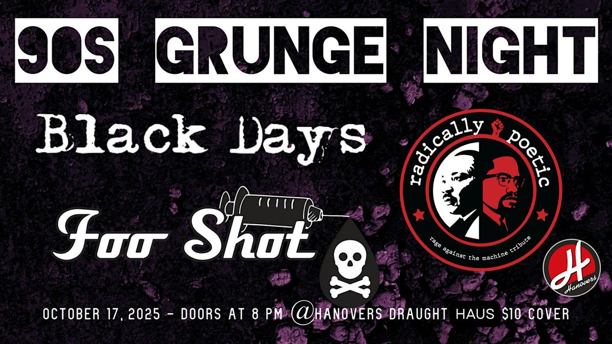 Grunge Night with Black Days + Friends @ Hanovers Pflugerville