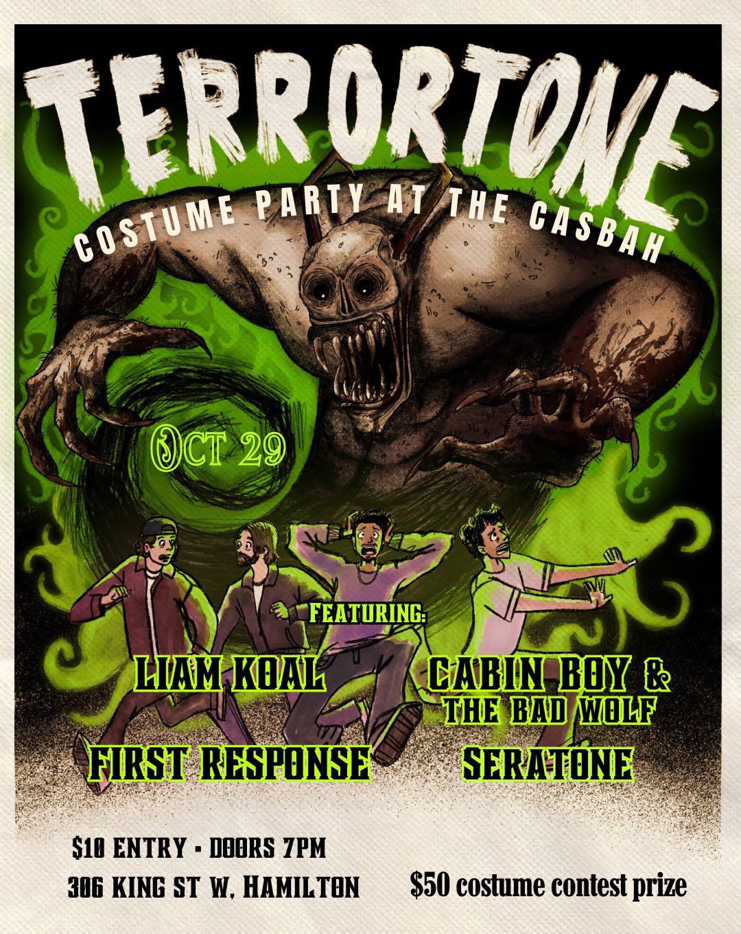 "TERRORTONE" Costume Party at Casbah \/\/ TUES OCT 29 @ 7pm