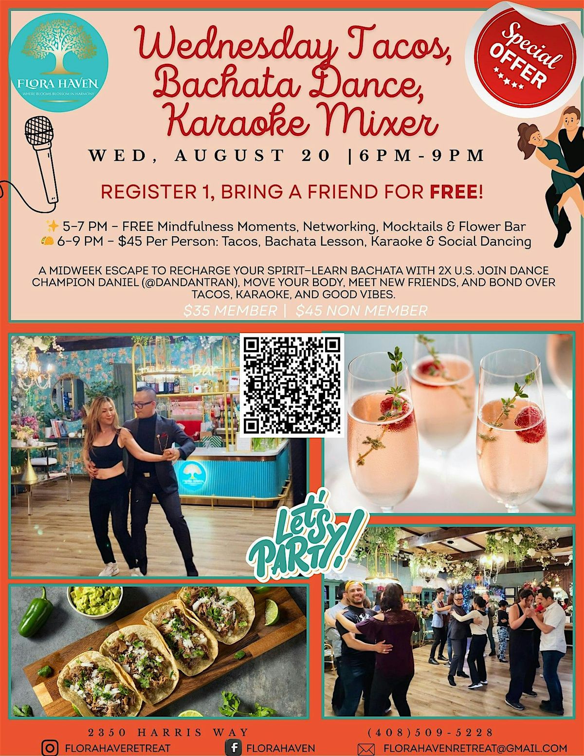 Bachata Dance Party with Tacos & Karaoke Mixer