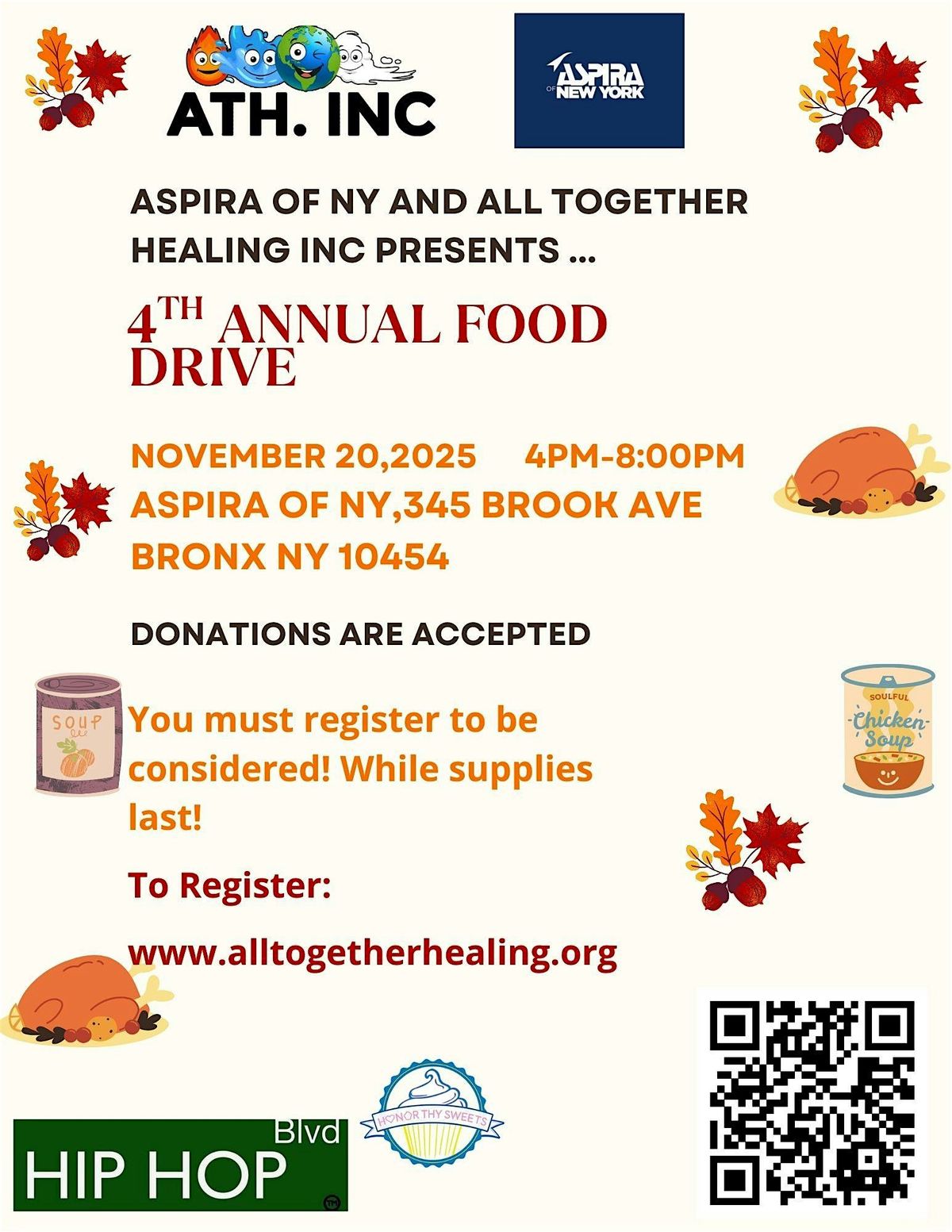 All Together Healing INC and Aspira Food Drive Event (Bronx, NY)