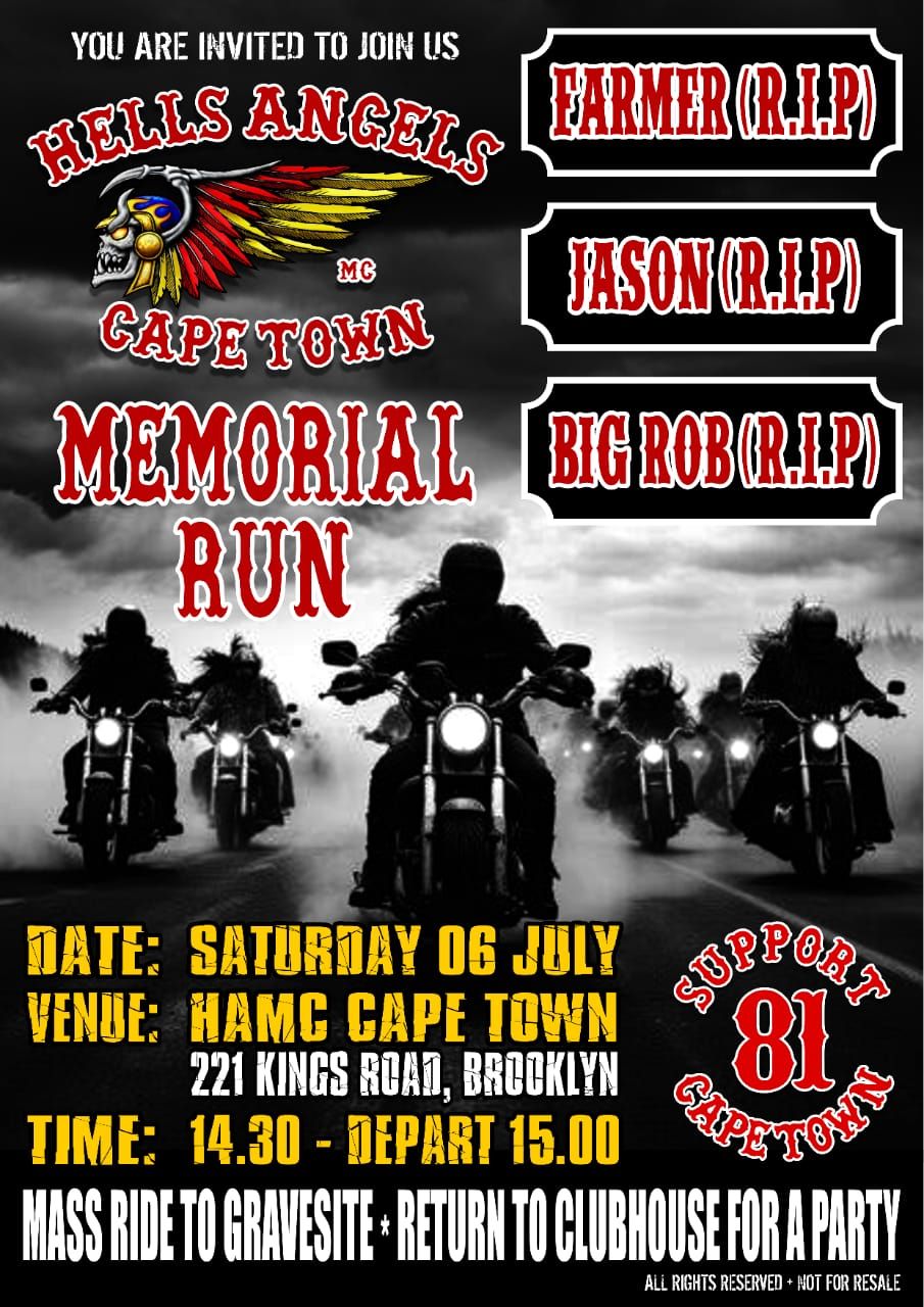 Hells Angels Cape Town - Memorial Run 2024