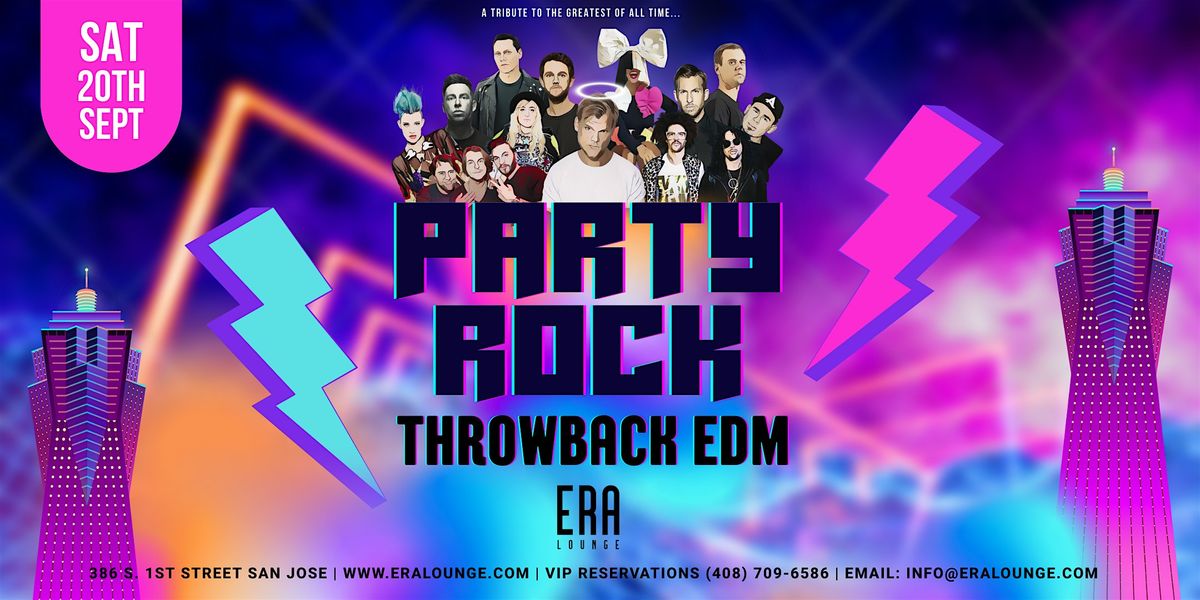 Party Rock at Era Lounge  Throwback EDM Party Saturday 09.20.25