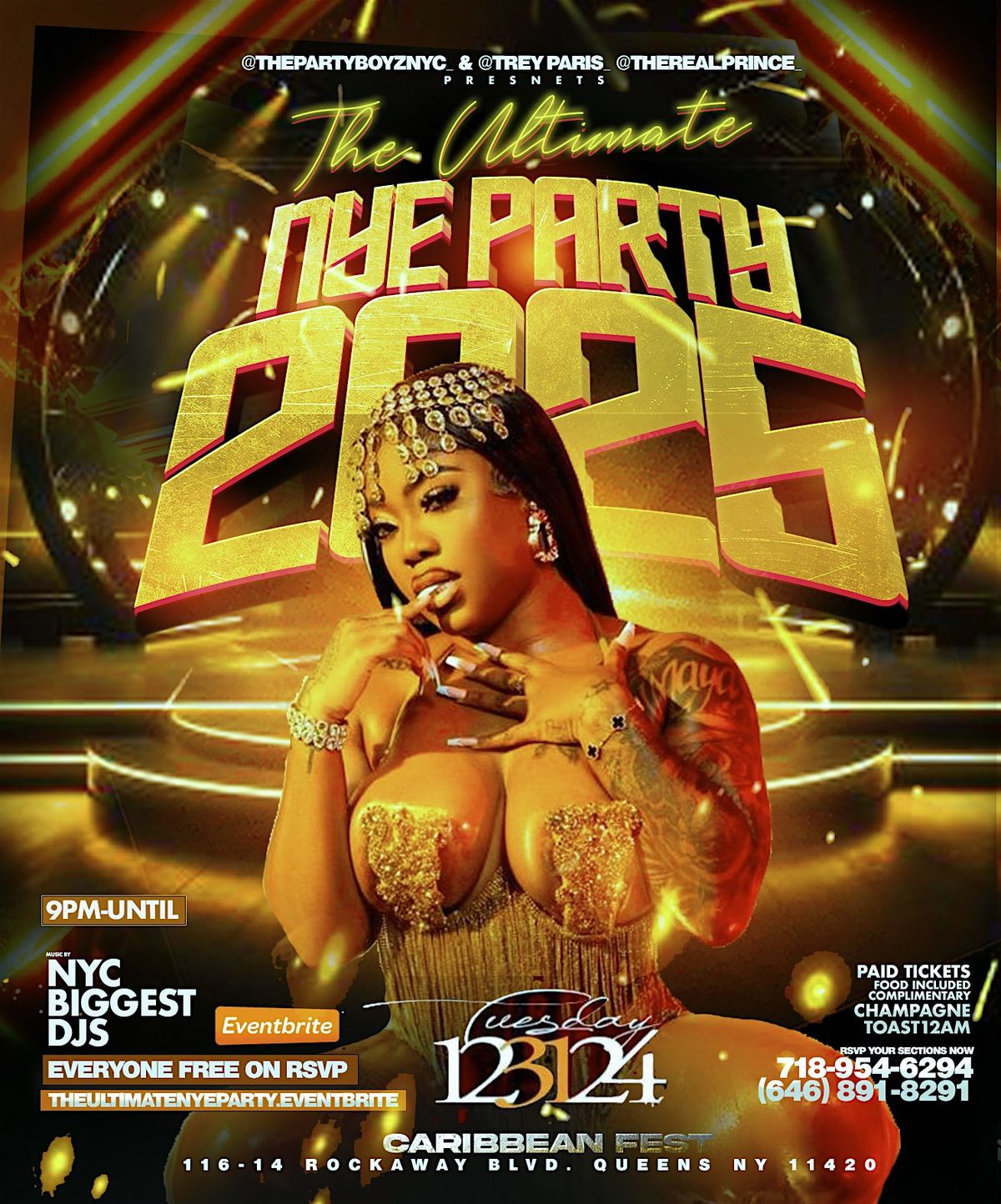 "THE ULTIMATE NYE PARTY"  TUES DEC 31st 9pm-Until @ "CARRIBEAN FEST"