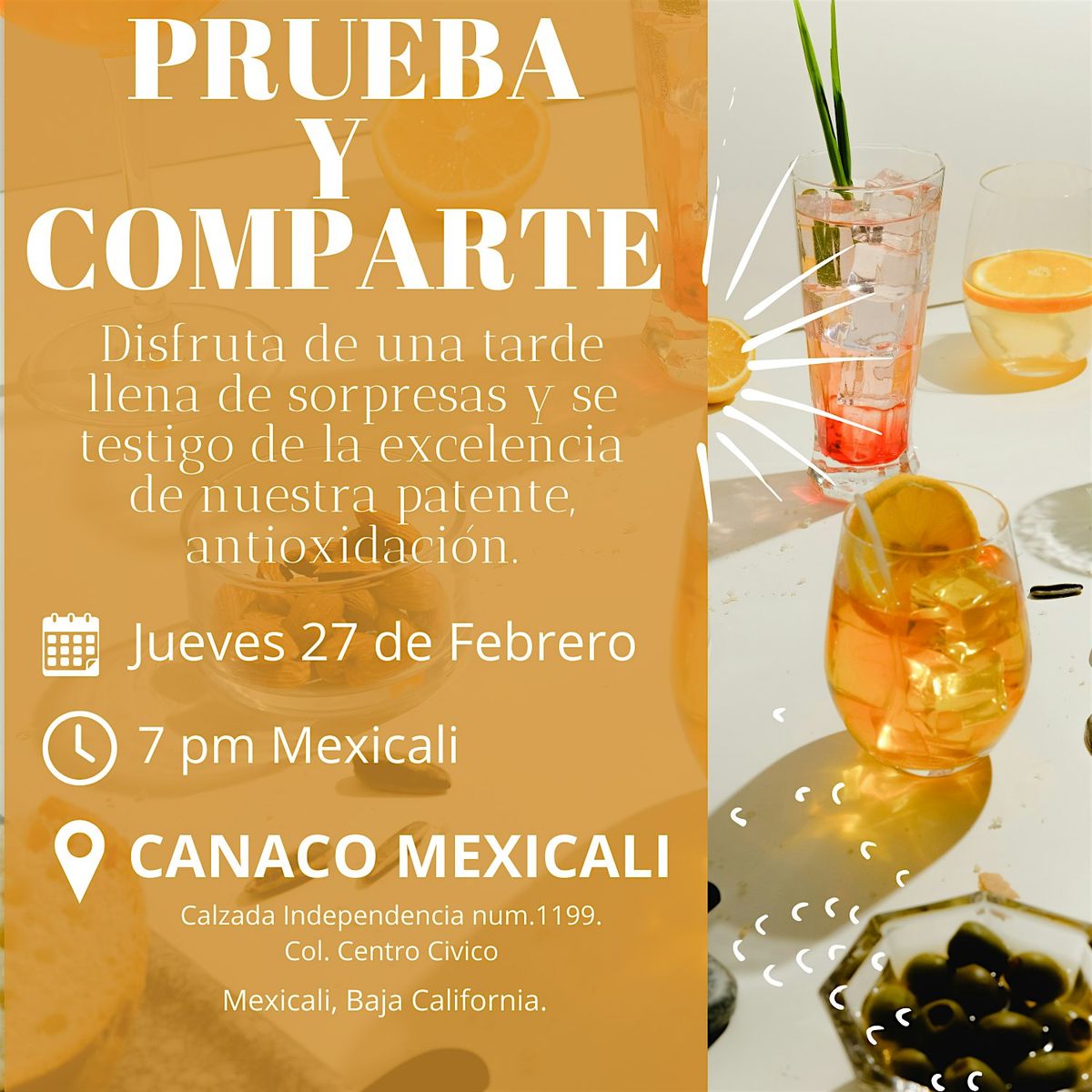 PRUEBA Y COMPARTE EN CANACO MEXICALI