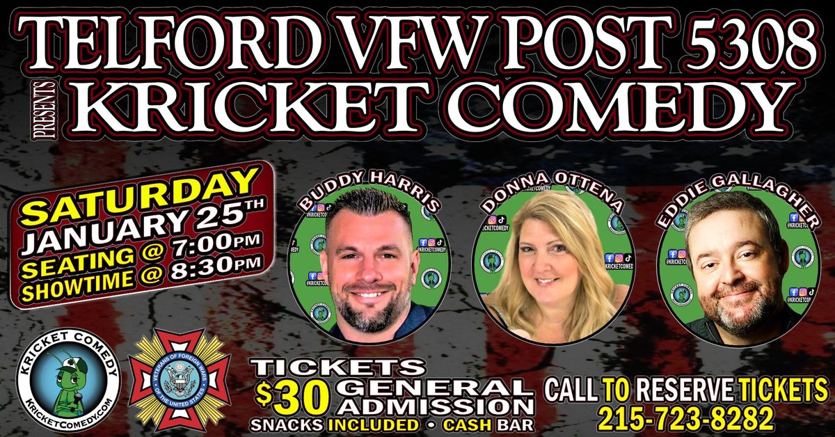 Telford VFW Post 5308 presents Kricket Comedy