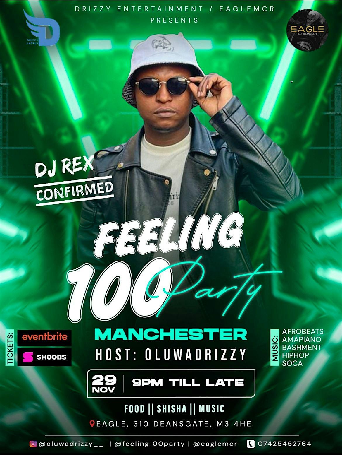 FEELING 100 PARTY - Afrobeats\/HipHop\/Amapiano\/RnB