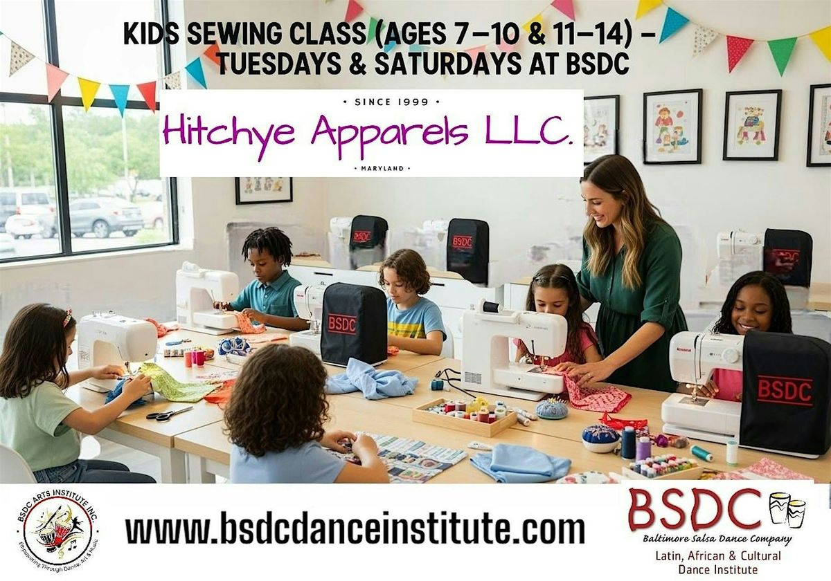 Kids Sewing Classes (ages 7-11 &11-14) Tuesdays & Saturdays!