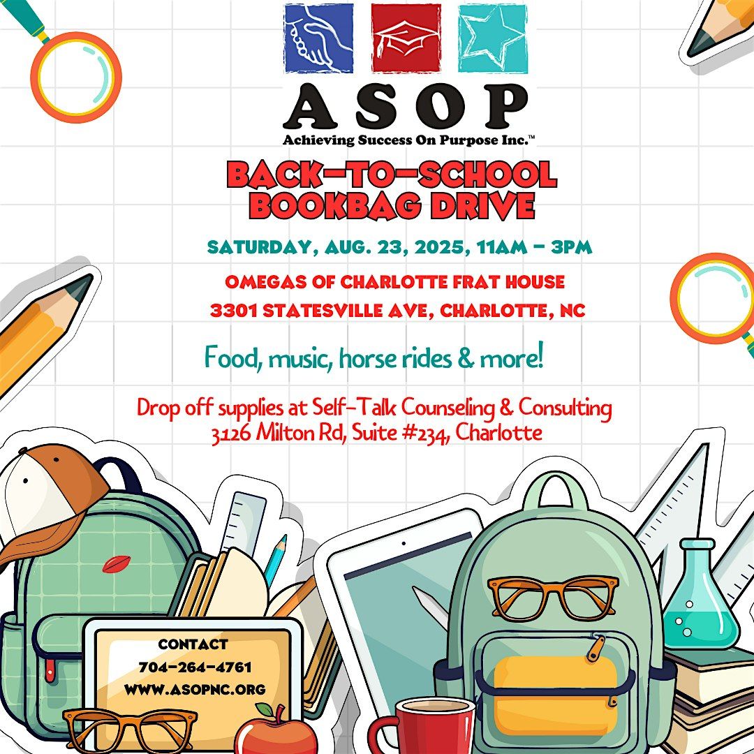 Back to School Bookbag Drive