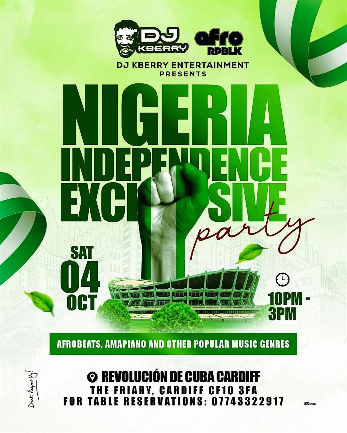 NIGERIA INDEPENDENCE EXCLUSIVE PARTY CARDIFF