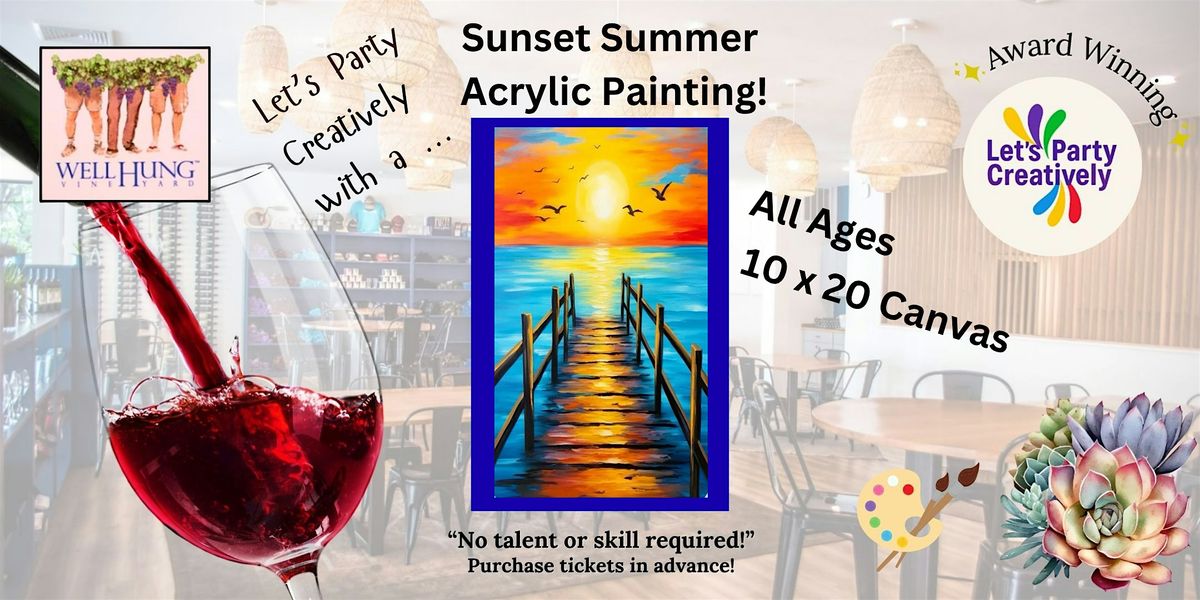 Summer Sunset Dock Paint & Sip