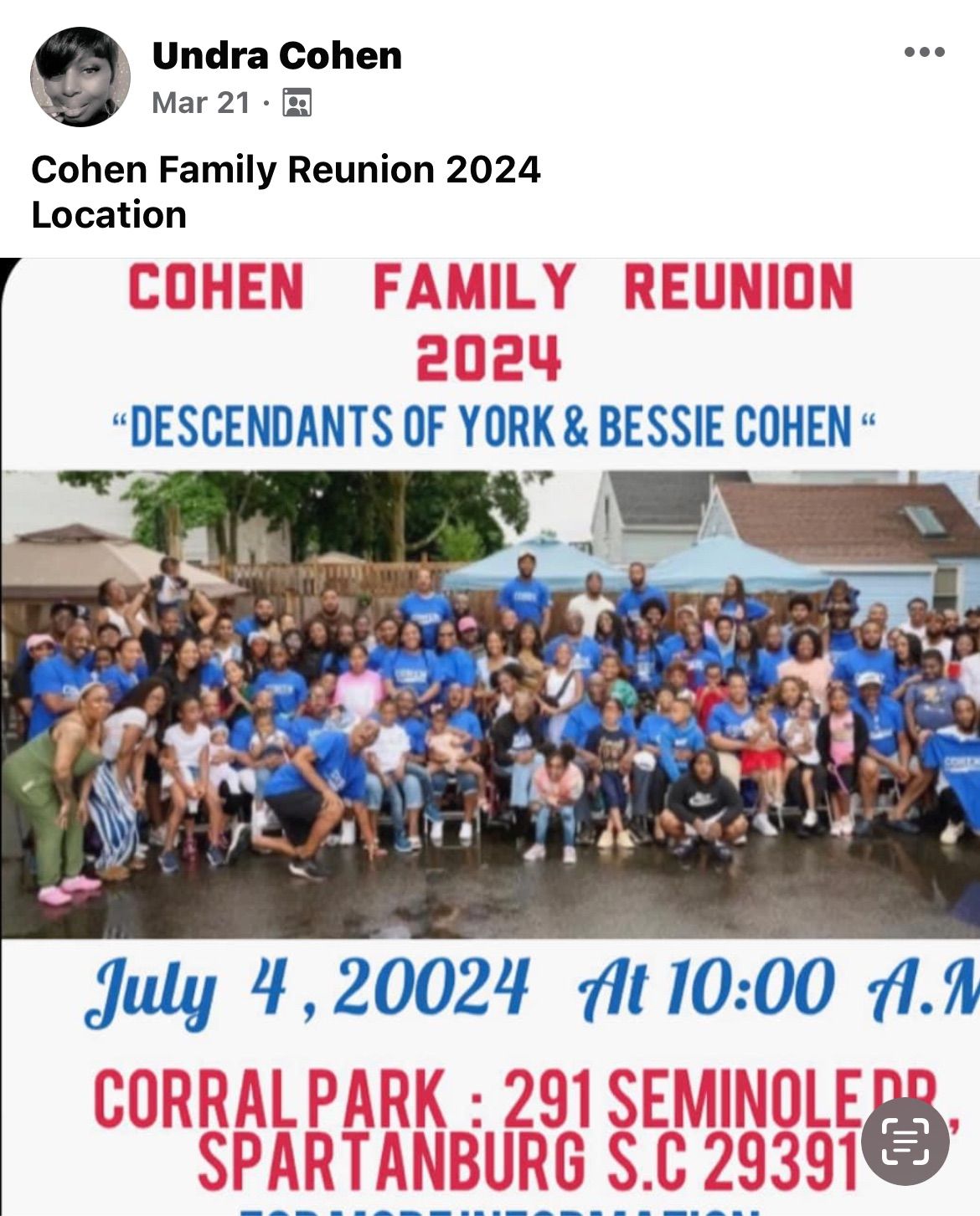 Cohen Family Reunion 2024