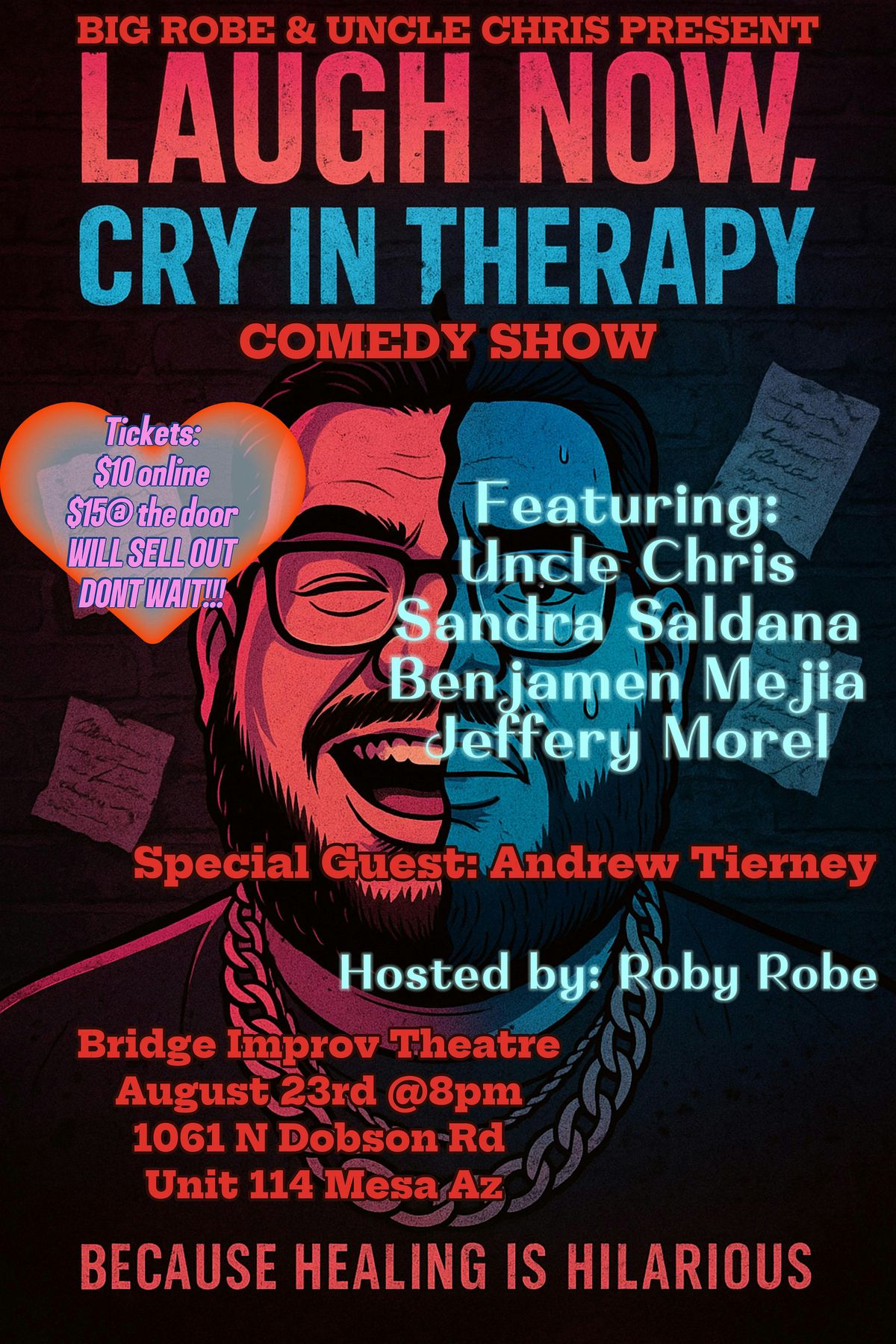 Laugh Now Cry in Therapy Comedy Show