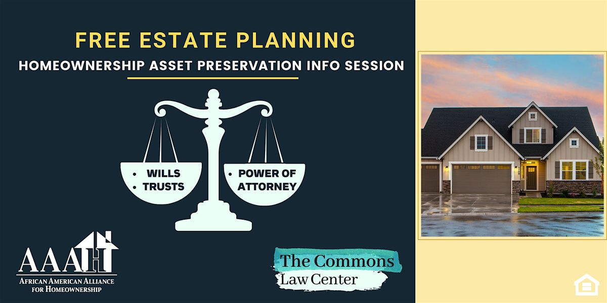 Free Estate Planning with AAAH & The Commons Law Center