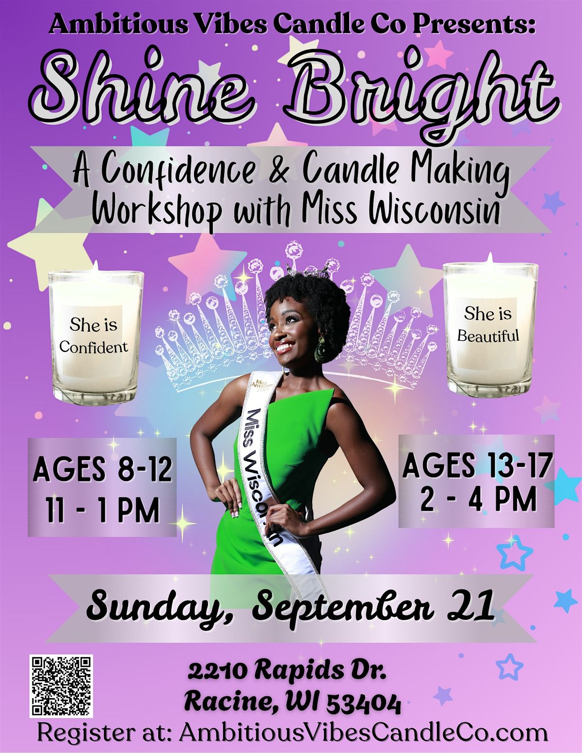 Shine Bright: A Confidence & Candle Making Workshop With Miss Wisconsin