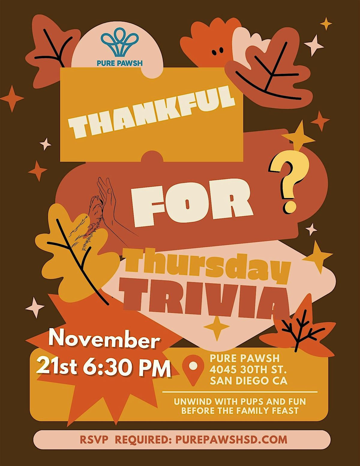 Thankful for Trivia : November Trivia at Pure Pawsh