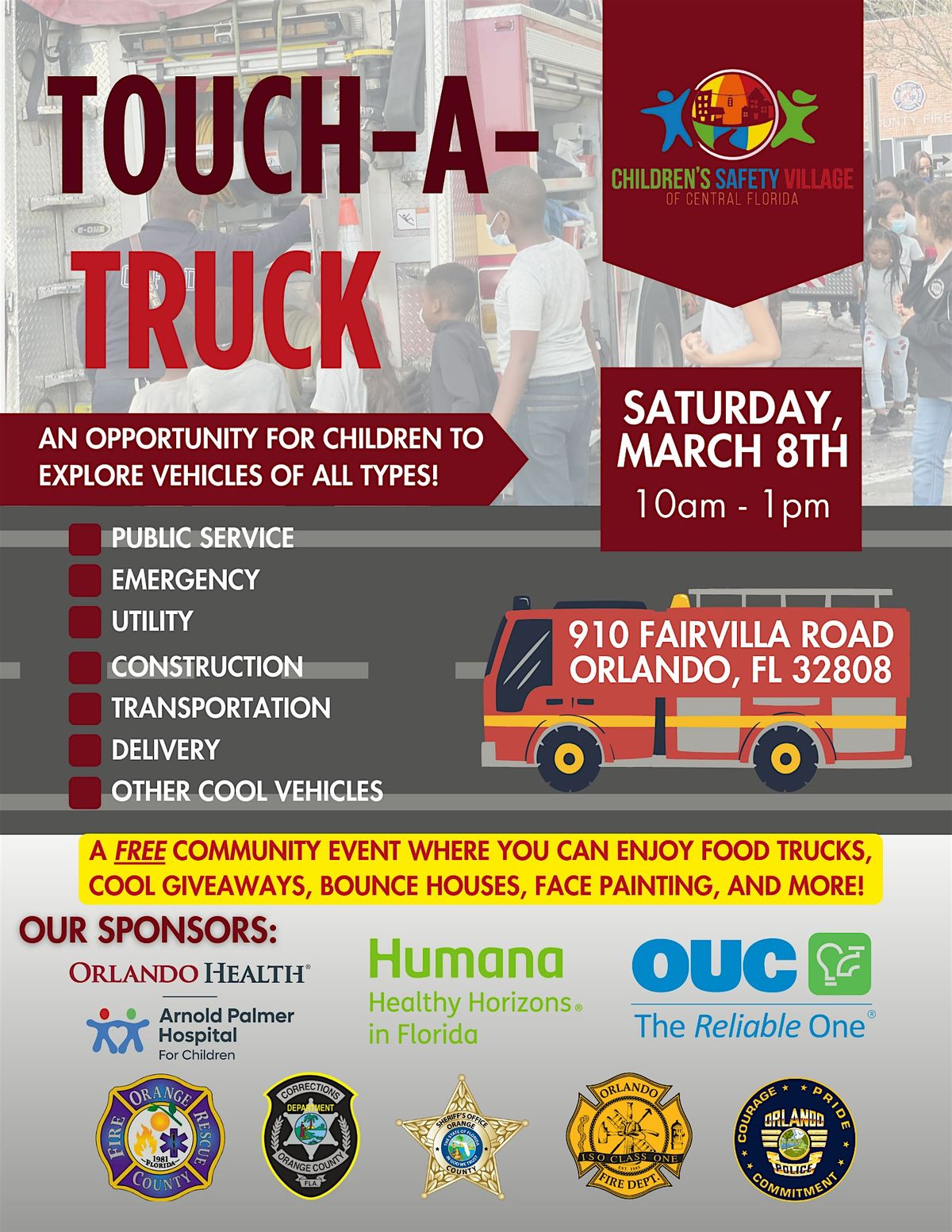 3rd Annual Touch-A-Truck at the Children's Safety Village