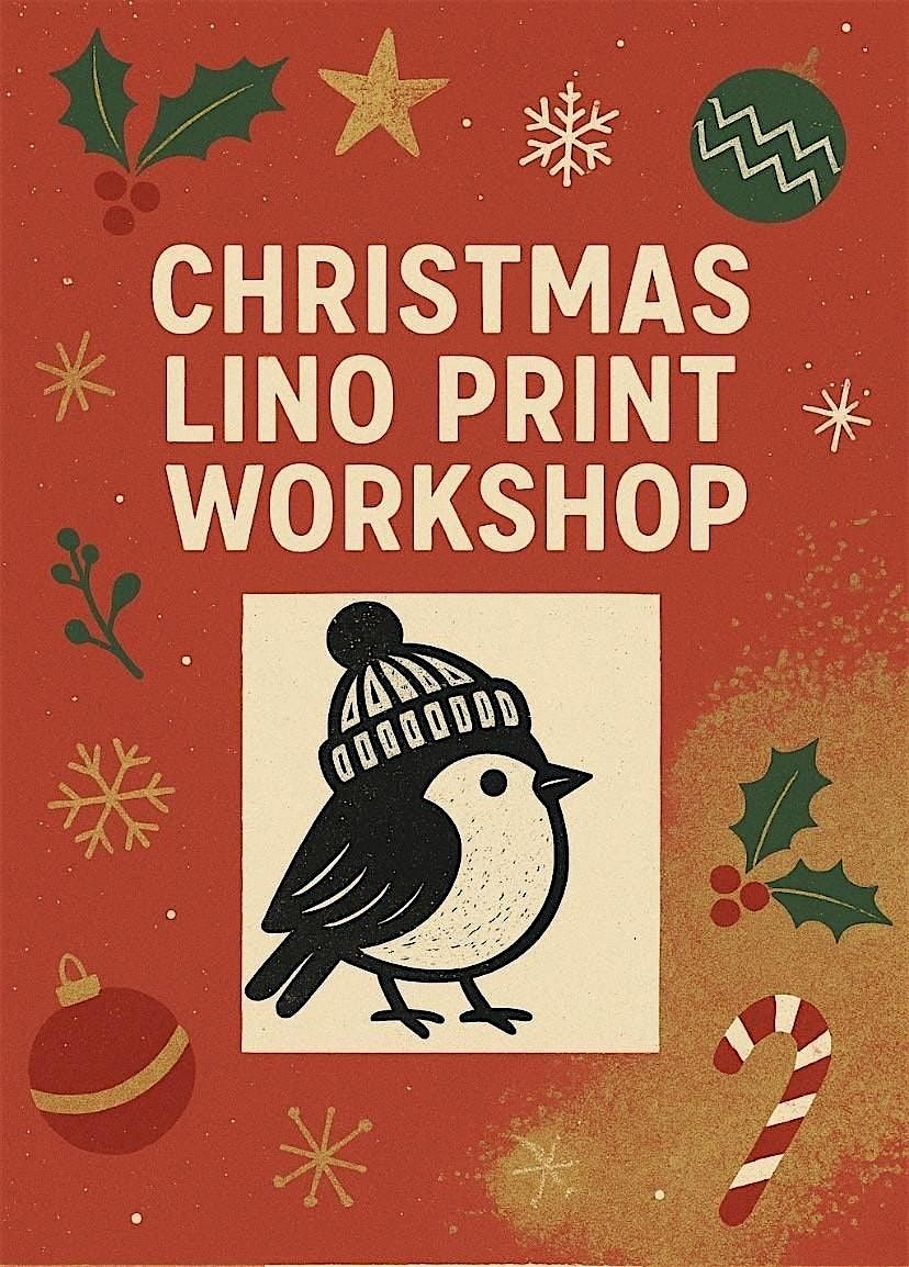 Make your own lino print Christmas card