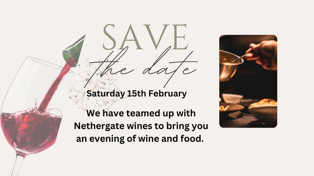 Food and wine evening 15th February 2025