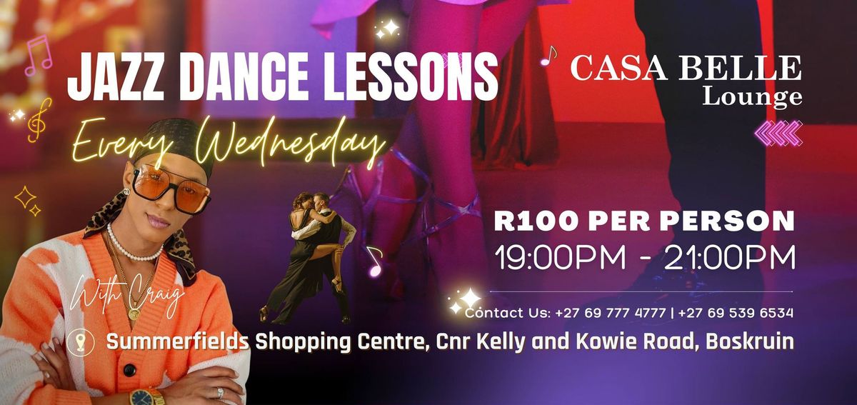 \ud83c\udfb7\ud83d\udd7a Jazz Dance Lessons at Casa Belle Lounge! \ud83d\udc83\ud83c\udfb7
