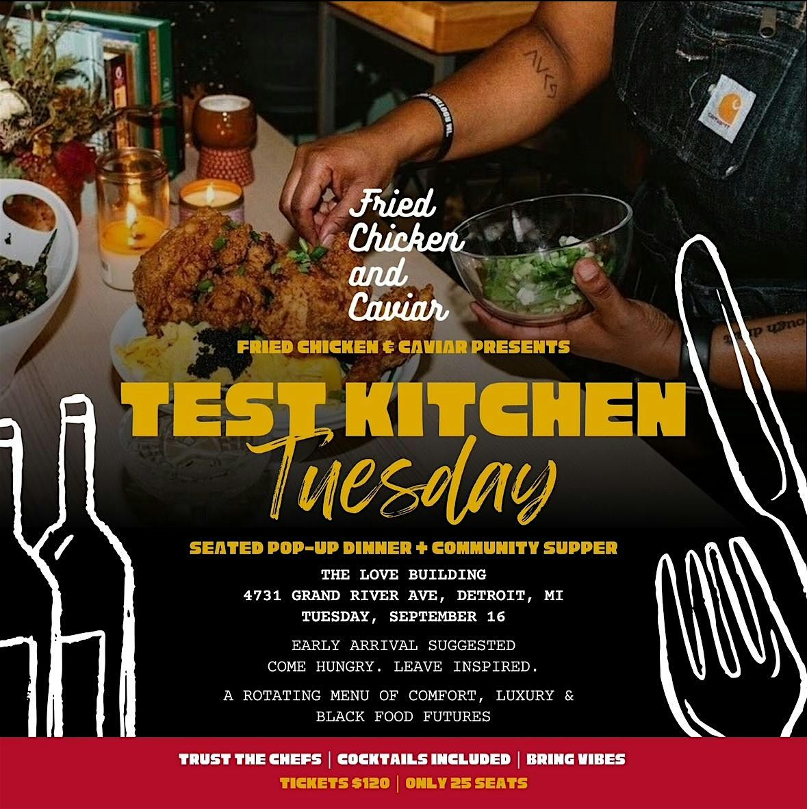 Test Kitchen Tuesday: A Fried Chicken and Caviar Supper Club