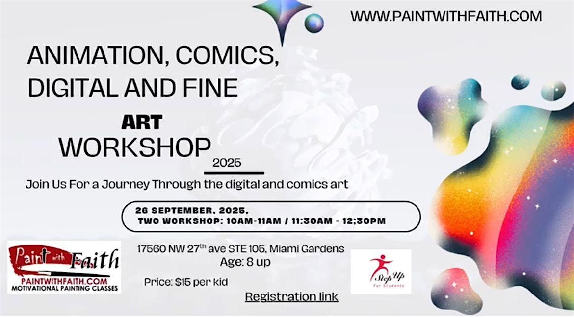 PAINT WITH FAITH ANIMATION, COMIC, AND FINE ART WORKSHOP FOR HOMESCHOOLERS