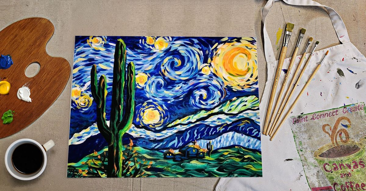 ?\u2615 Paint and Sip Night - A SOUTHWEST STARRY NIGHT