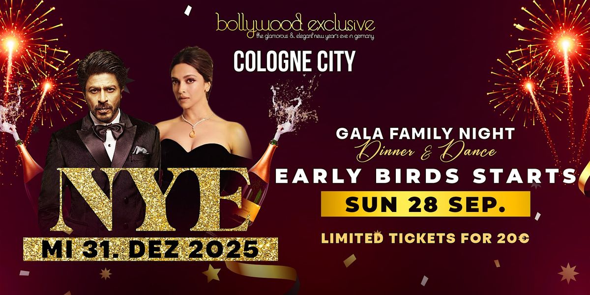 BOLLYWOOD NYE - GALA FAMILY NIGHT - DINNER & DANCE