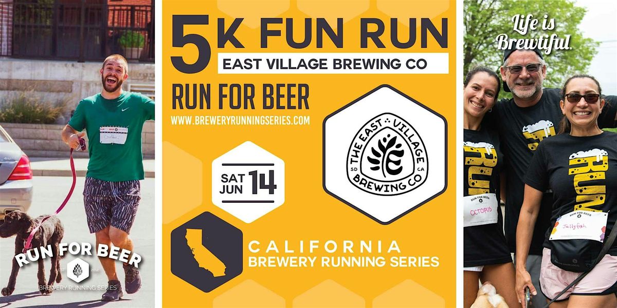 5k Beer Run x East Village Brewing Co | 2025 CA Brewery Running Series