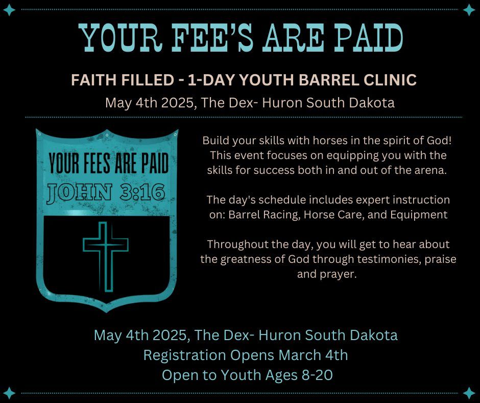 YOUR FEE\u2019S ARE PAID -Barrel Racing 