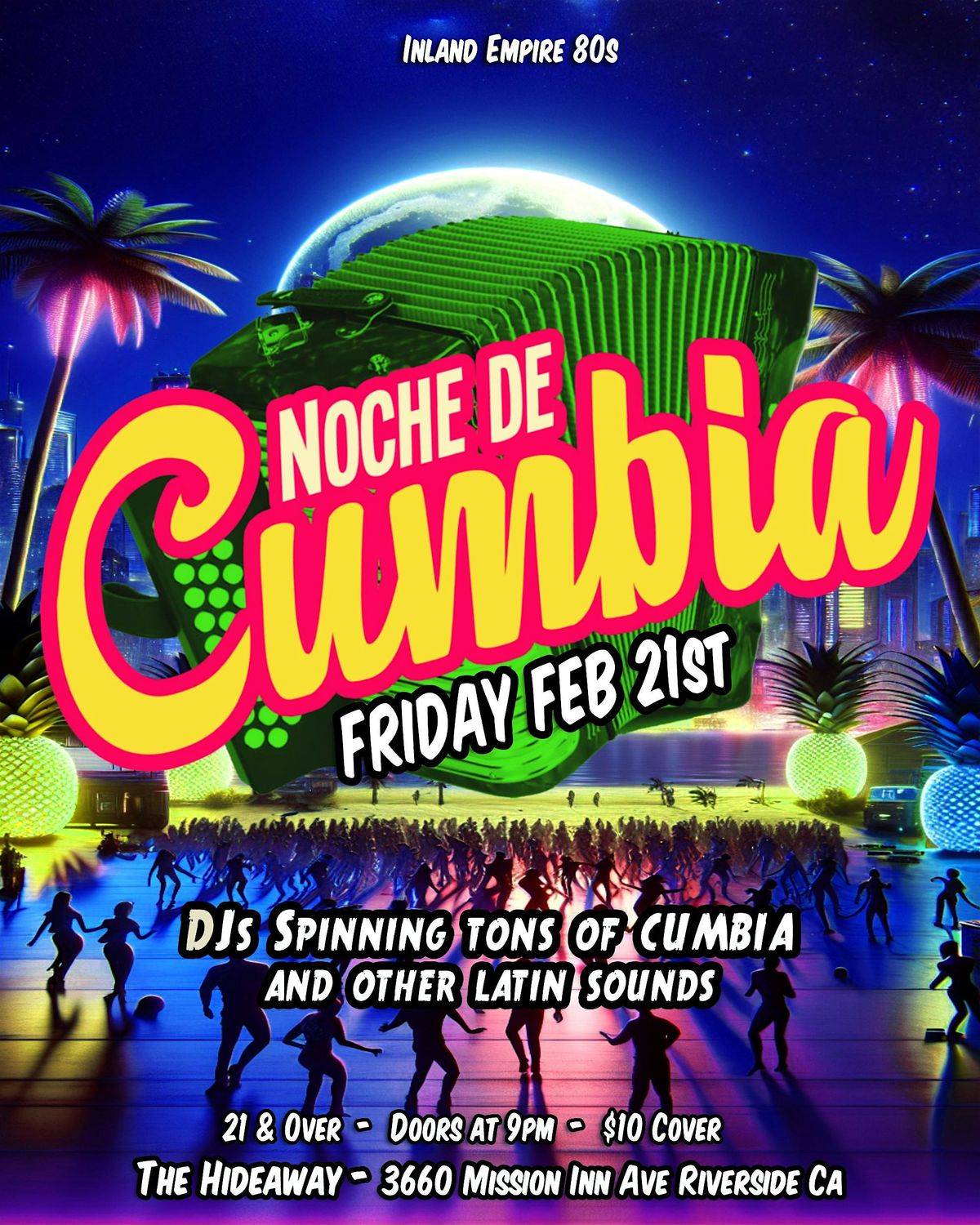 Noche de Cumbia at The Hideaway Riverside!