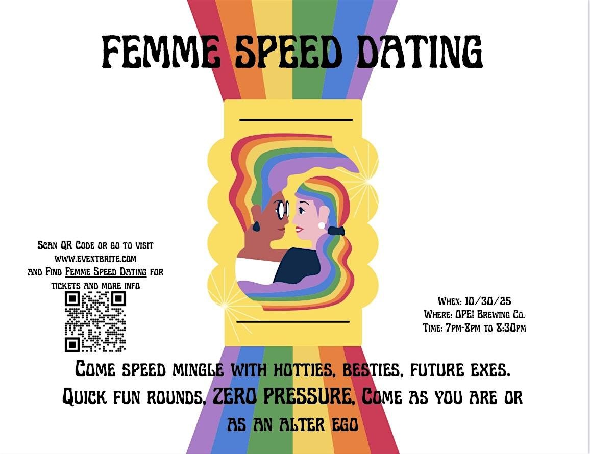 Femme Speed Dating, Ages 30-45 (Pop Up Event)