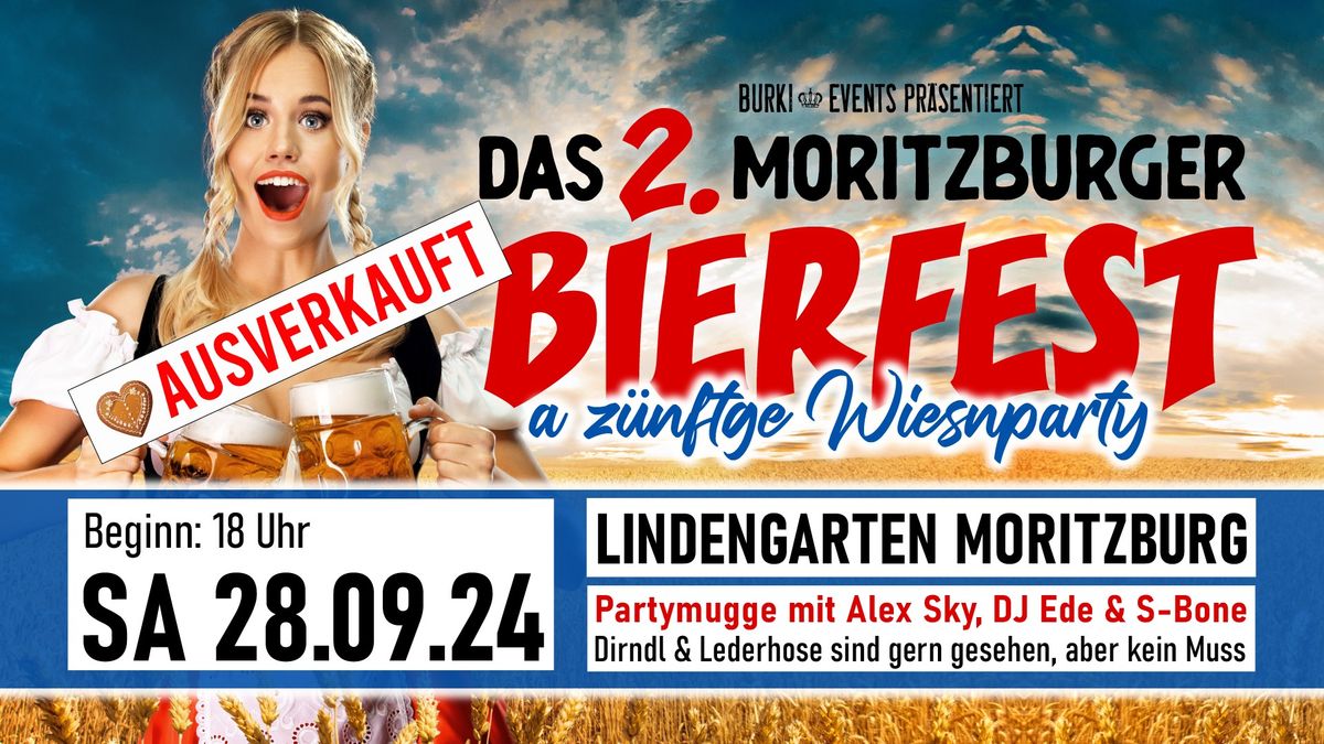 "Das 2. Moritzburger Bierfest" am 28.9.24 im Lindengarten Moritzburg by Burki*Events